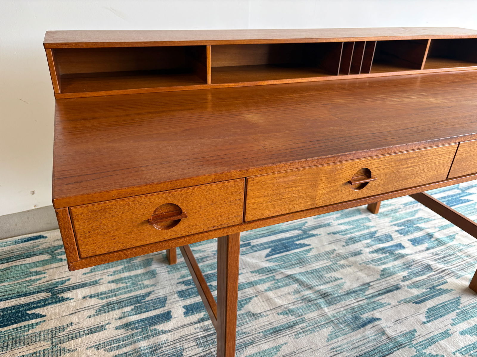 1960s Mid-Century Modern Danish Teak Flip-Top Desk by Peter LÃ¸vig Nielsen - 7