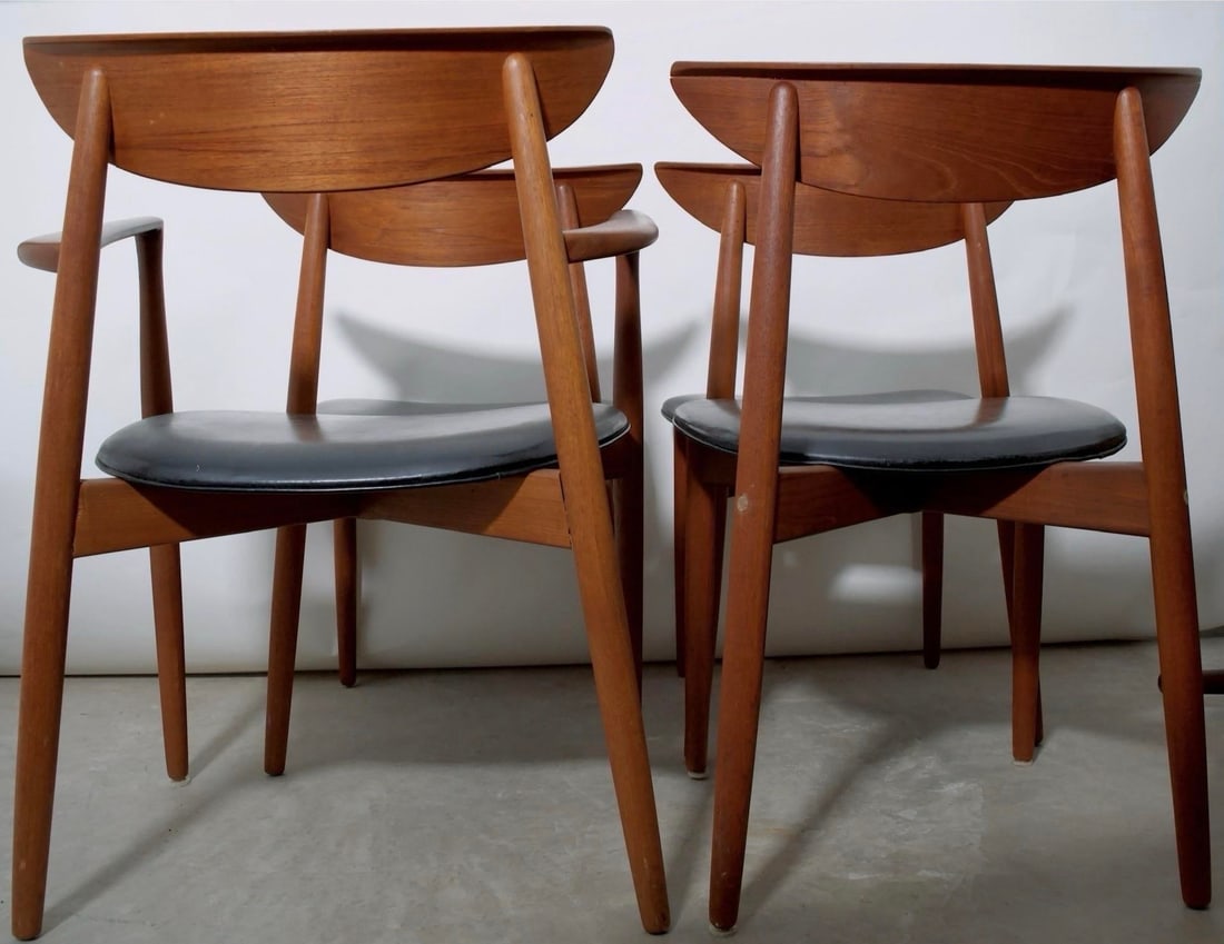 1960s Set of 4 Harry Ã˜stergaard Teak Dining Chairs for Randers MÃ¸belfabrik, - 7
