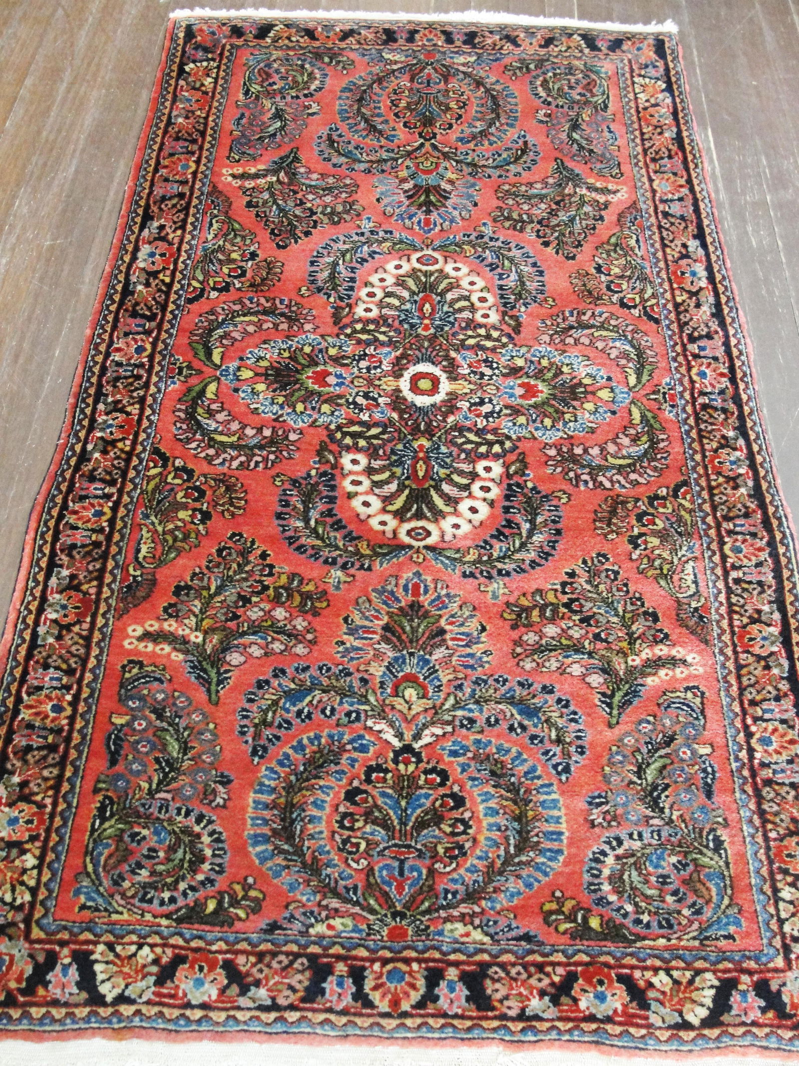 Antique Sarouk Rug, C-1920, Excellent Condition - 8