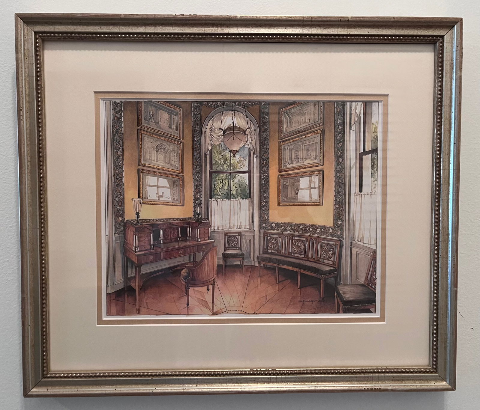 Jim' Steinmeyer-Custom Framed Interiors Watercolor Print - 3