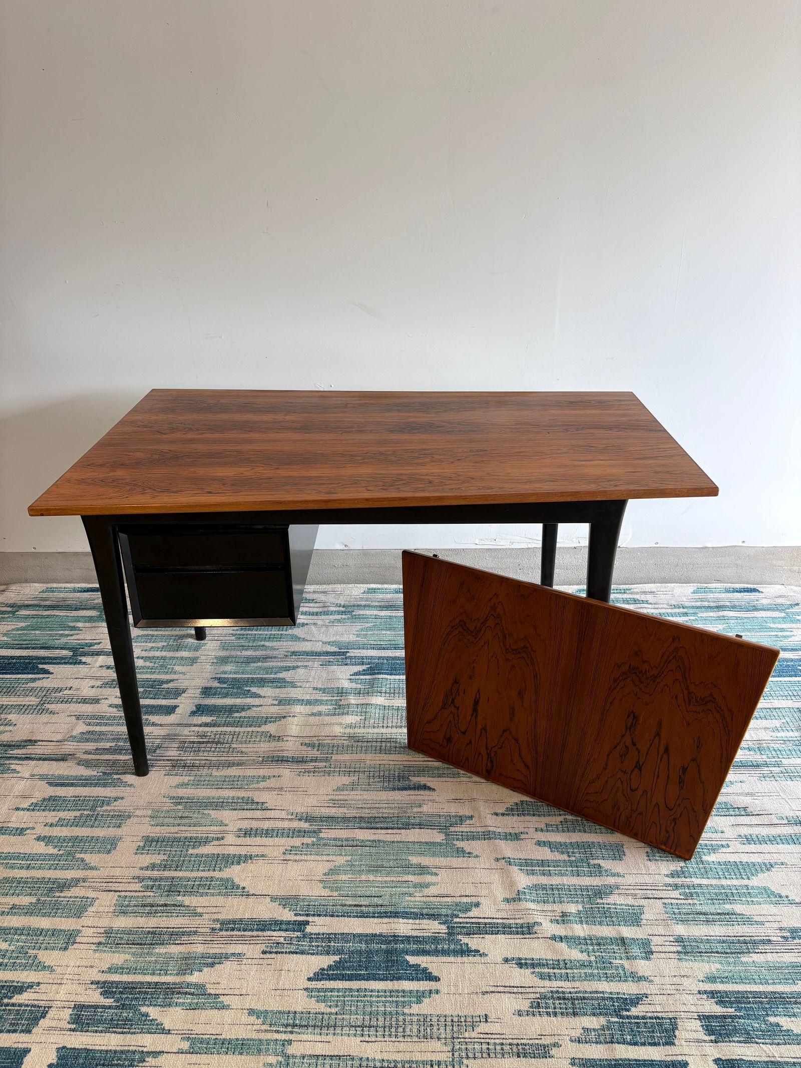1960s Attributed Arne Vodder Danish Modern Rosewood "Coffin" Desk | Mid Century Modern | Made in - 11