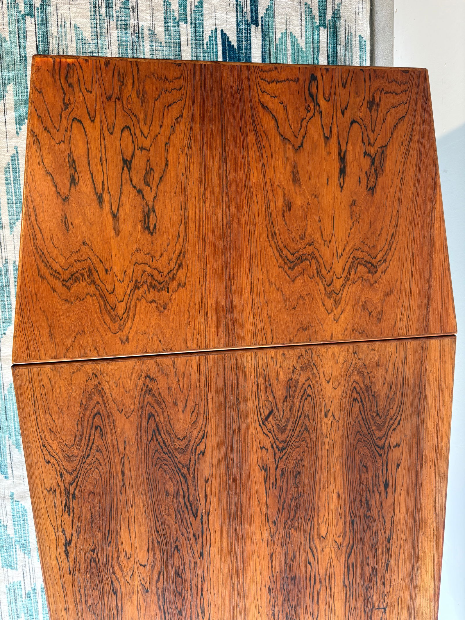 1960s Attributed Arne Vodder Danish Modern Rosewood "Coffin" Desk | Mid Century Modern | Made in - 18