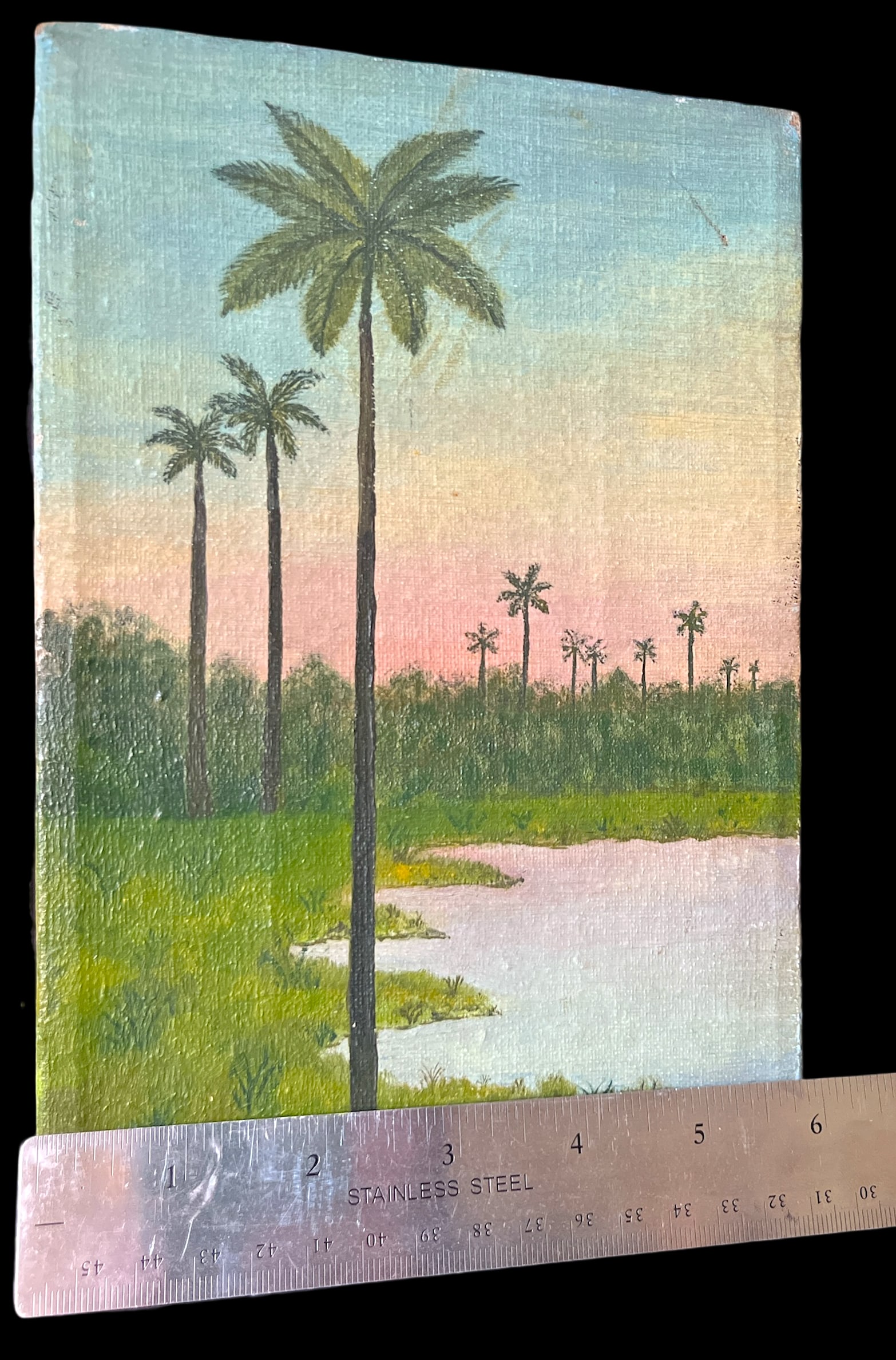 Pair of Late 19th Century Florida Landscape Oil Paintings on Canvas, Signed - 12