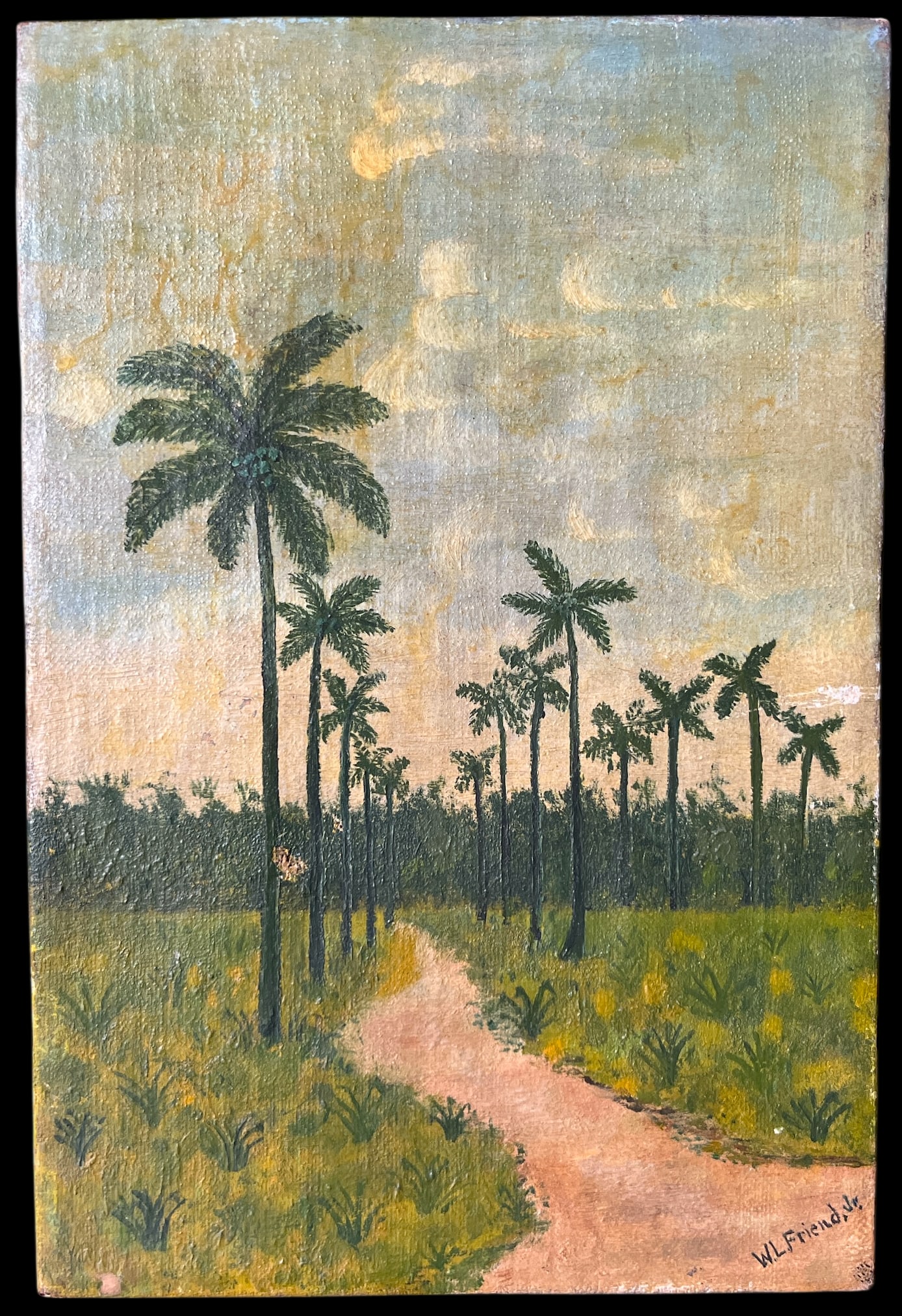 Pair of Late 19th Century Florida Landscape Oil Paintings on Canvas, Signed - 3