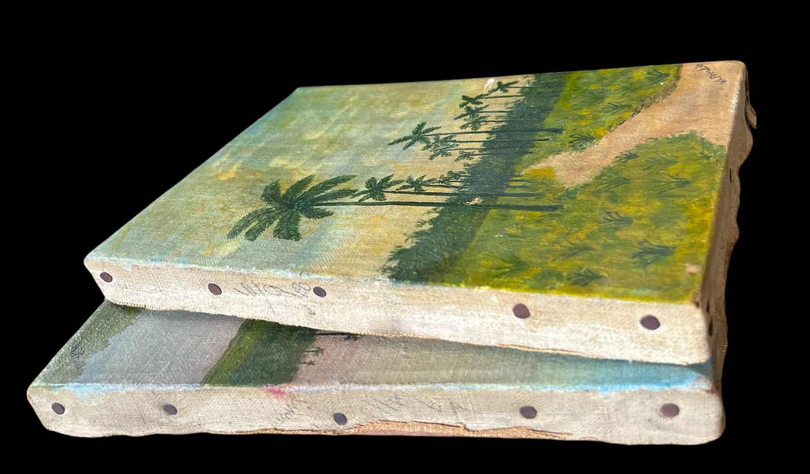 Pair of Late 19th Century Florida Landscape Oil Paintings on Canvas, Signed - 6