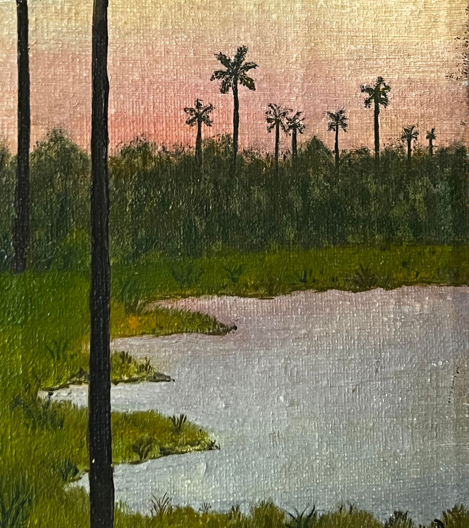 Pair of Late 19th Century Florida Landscape Oil Paintings on Canvas, Signed - 9