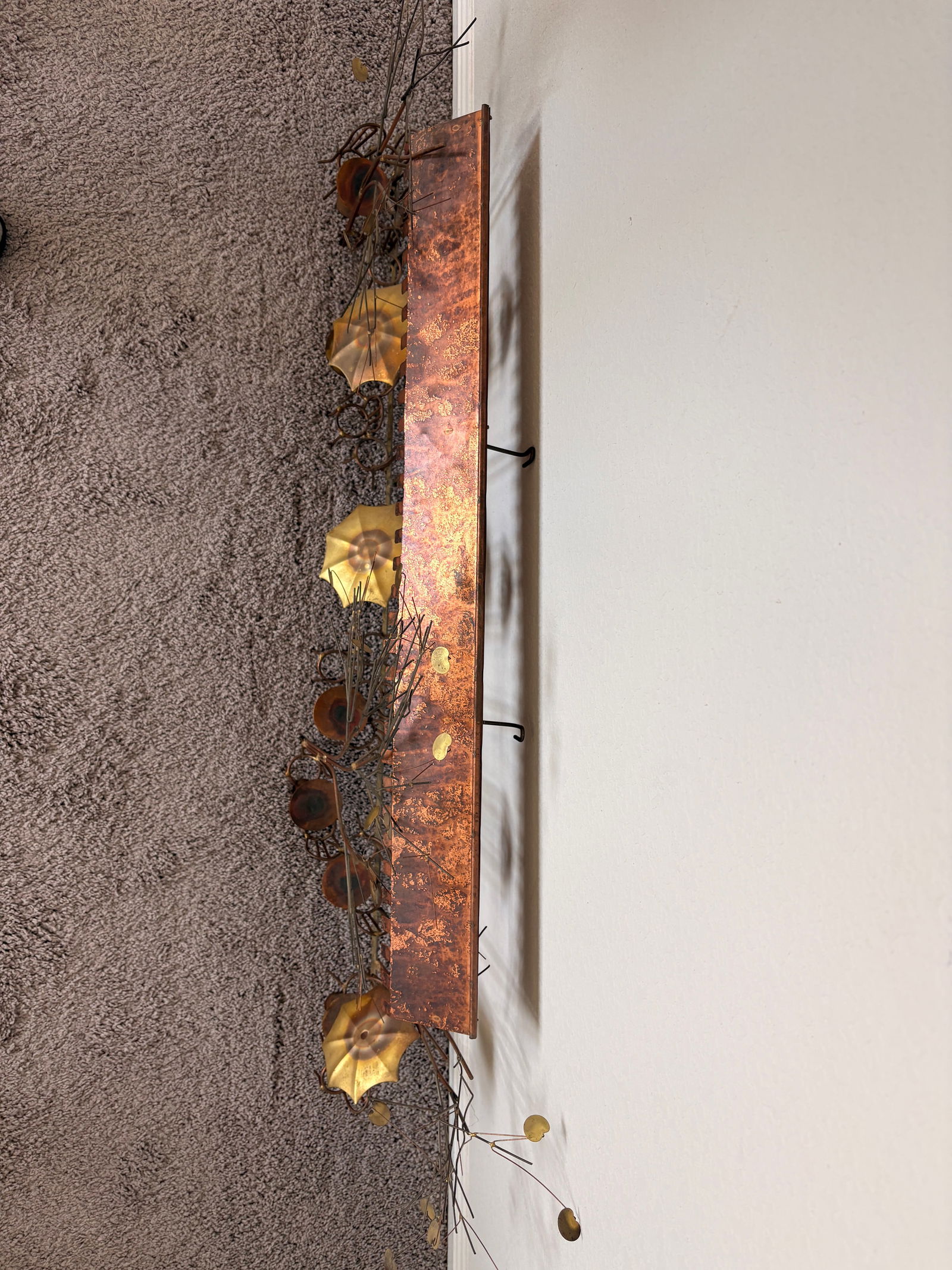 Signed Curtis Jere Brutalist Café Street Scene Wall Sculpture, Copper & Brass, C. 1970s - 8