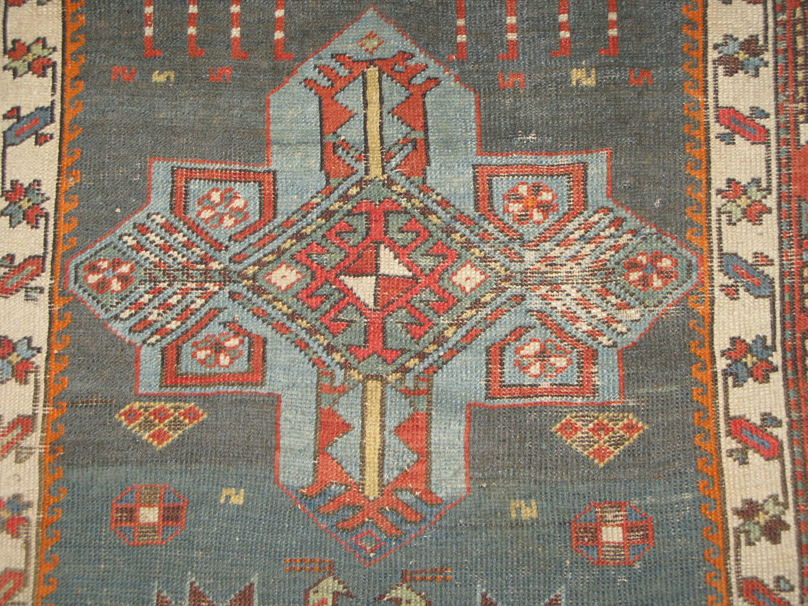 Antique Akstafa/ Kazak Caucasian Runner, 3'6" X 11' - 11