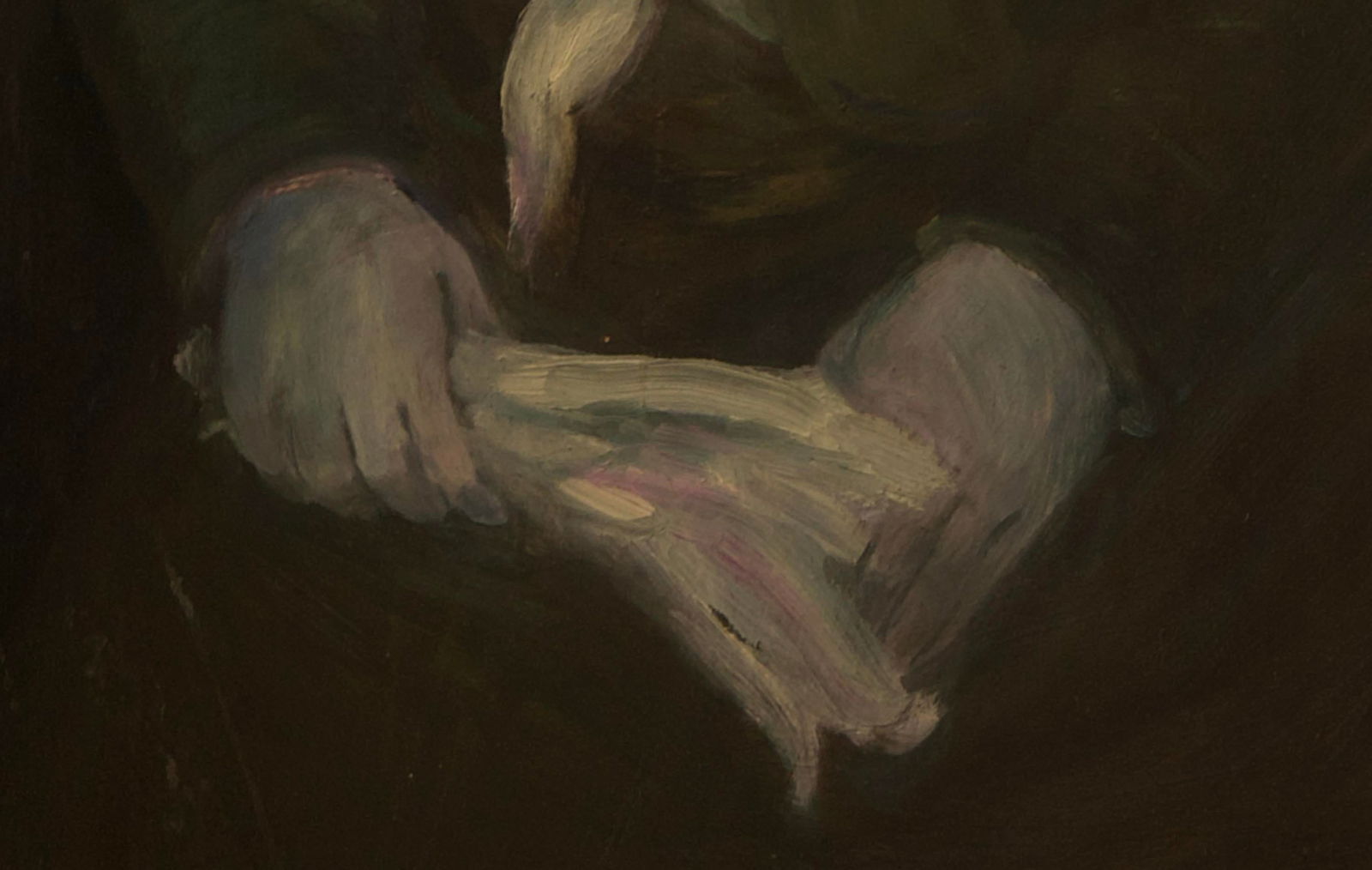 Late 20th Century Oil Portrait of a Woman in Hat, Signed "˜Deanna,' Framed - 4