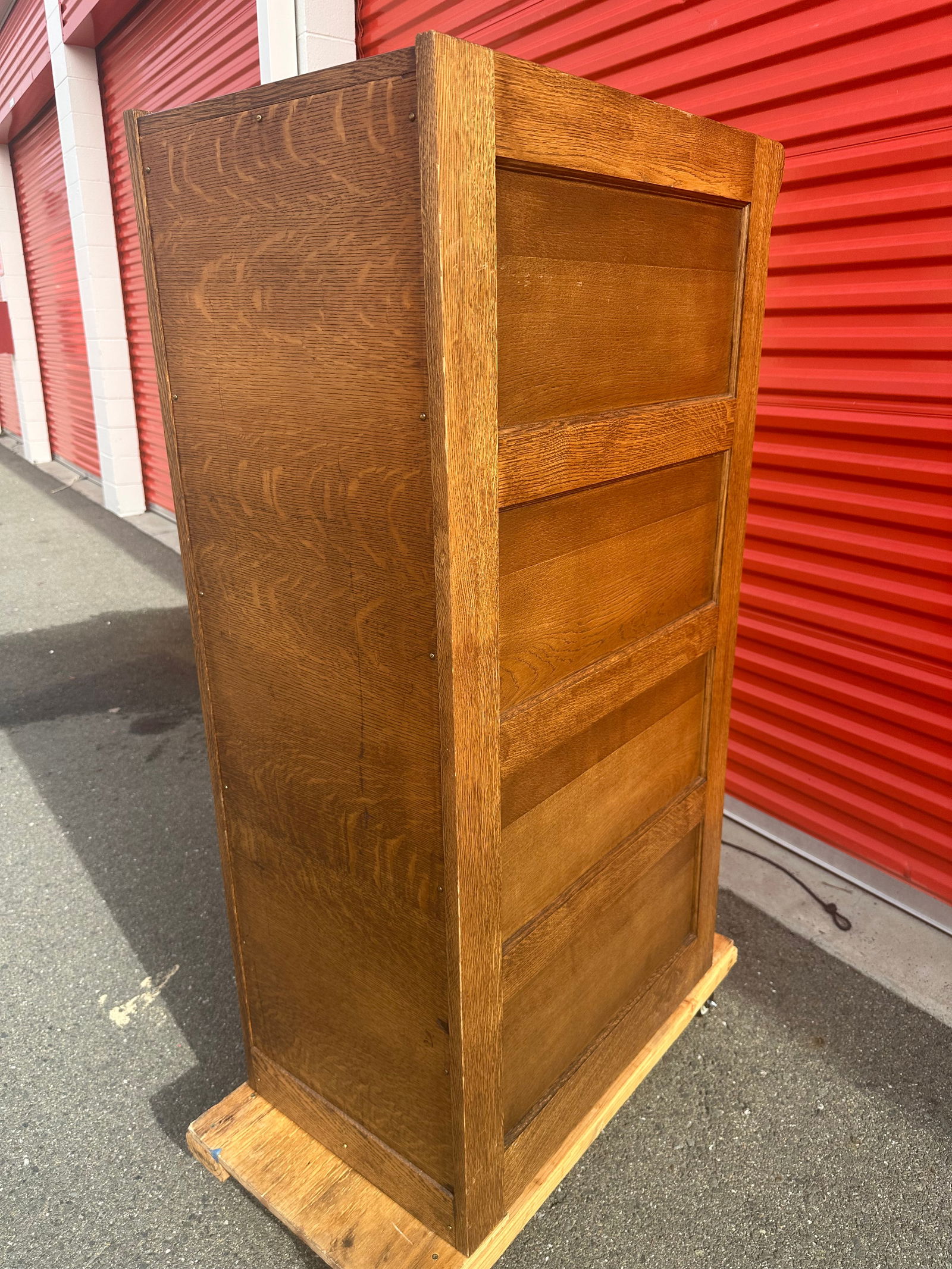 Antique Tiger Oak 4 Drawer Filing Cabinet by Yawman and Erbe Mfg. Co. - 14