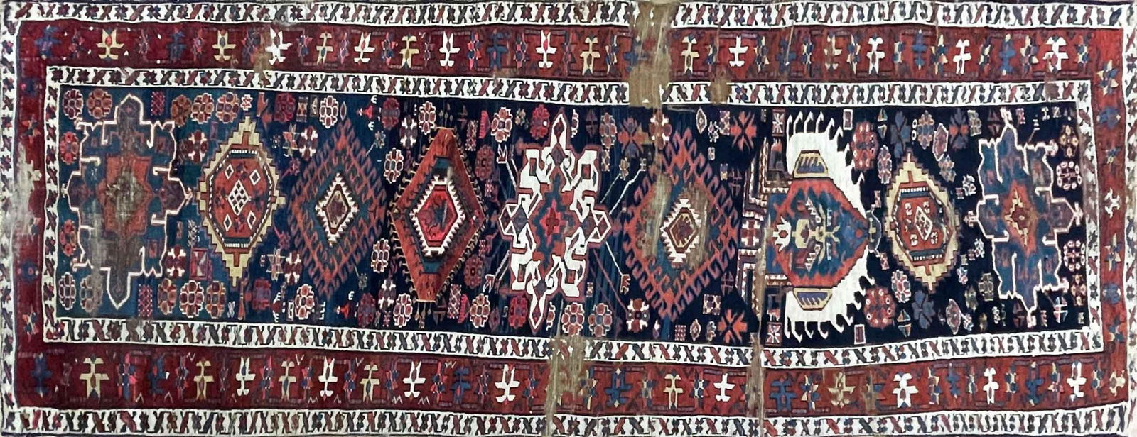 Antique Shirvan Caucasian Long Rug, as Is - 2