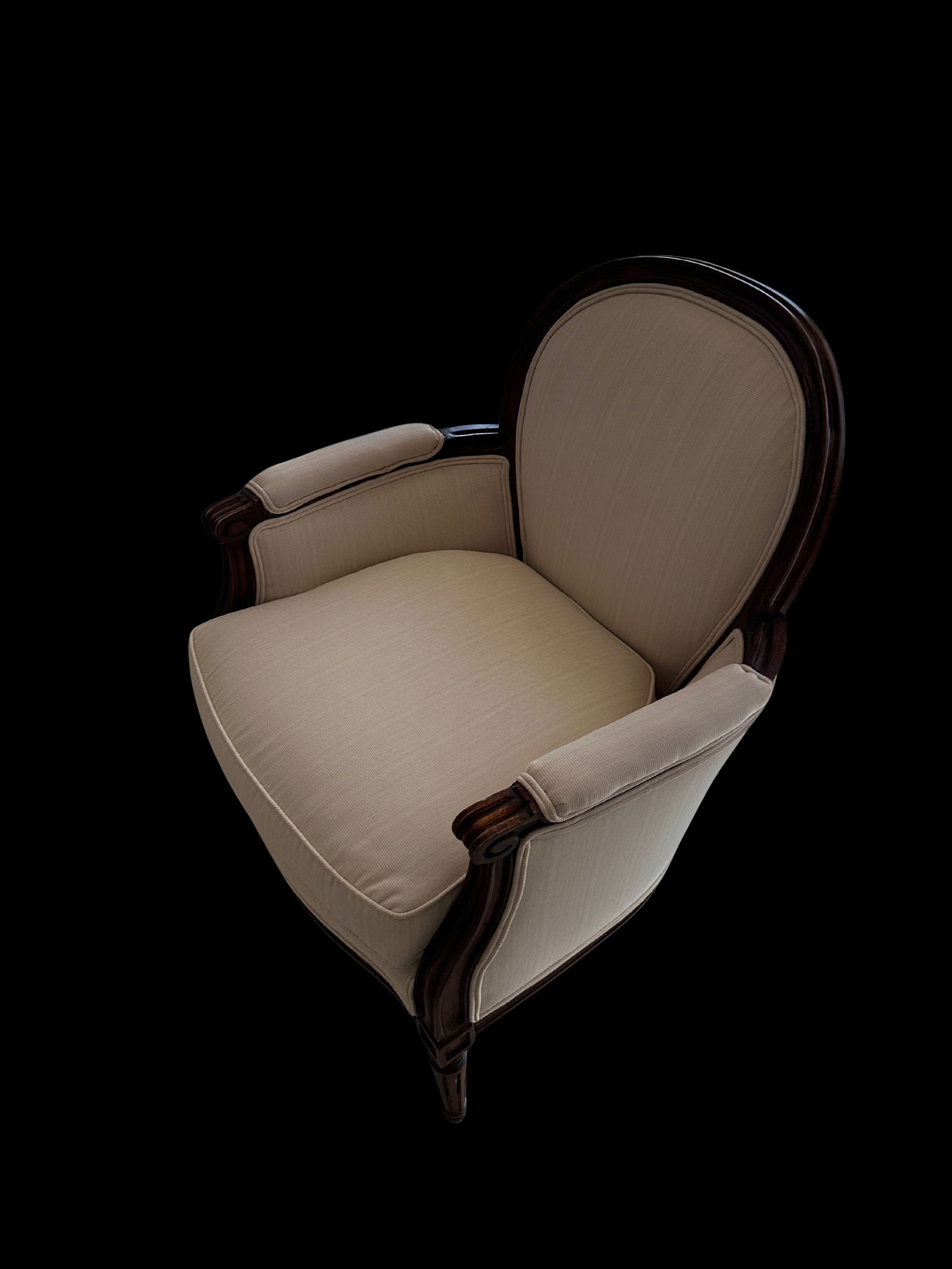 Late 20th Century Pair of Louis XVI–Style Upholstered Armchairs - 2