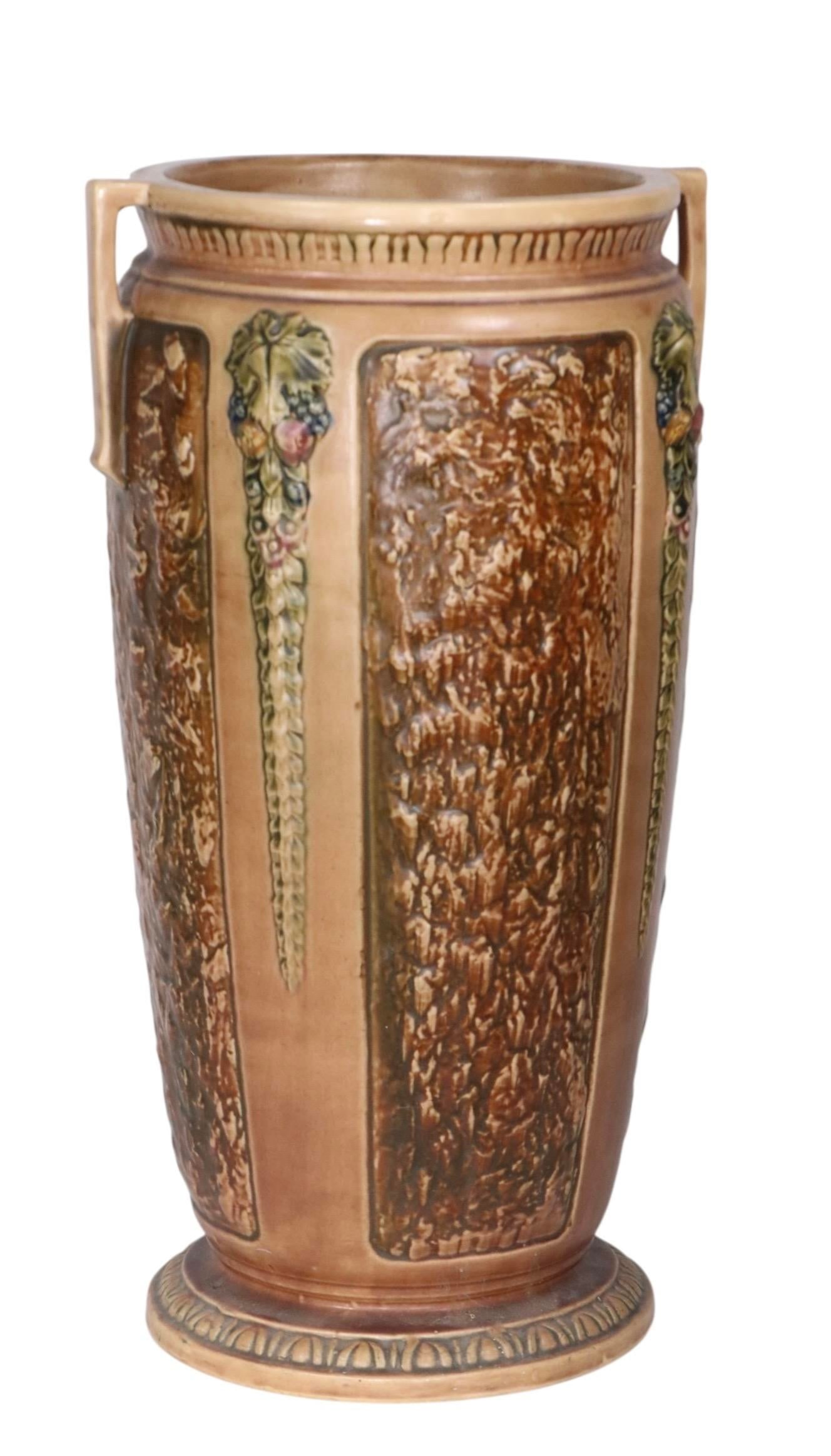 1920s Roseville Pottery Florentine I Umbrella Holder - 2