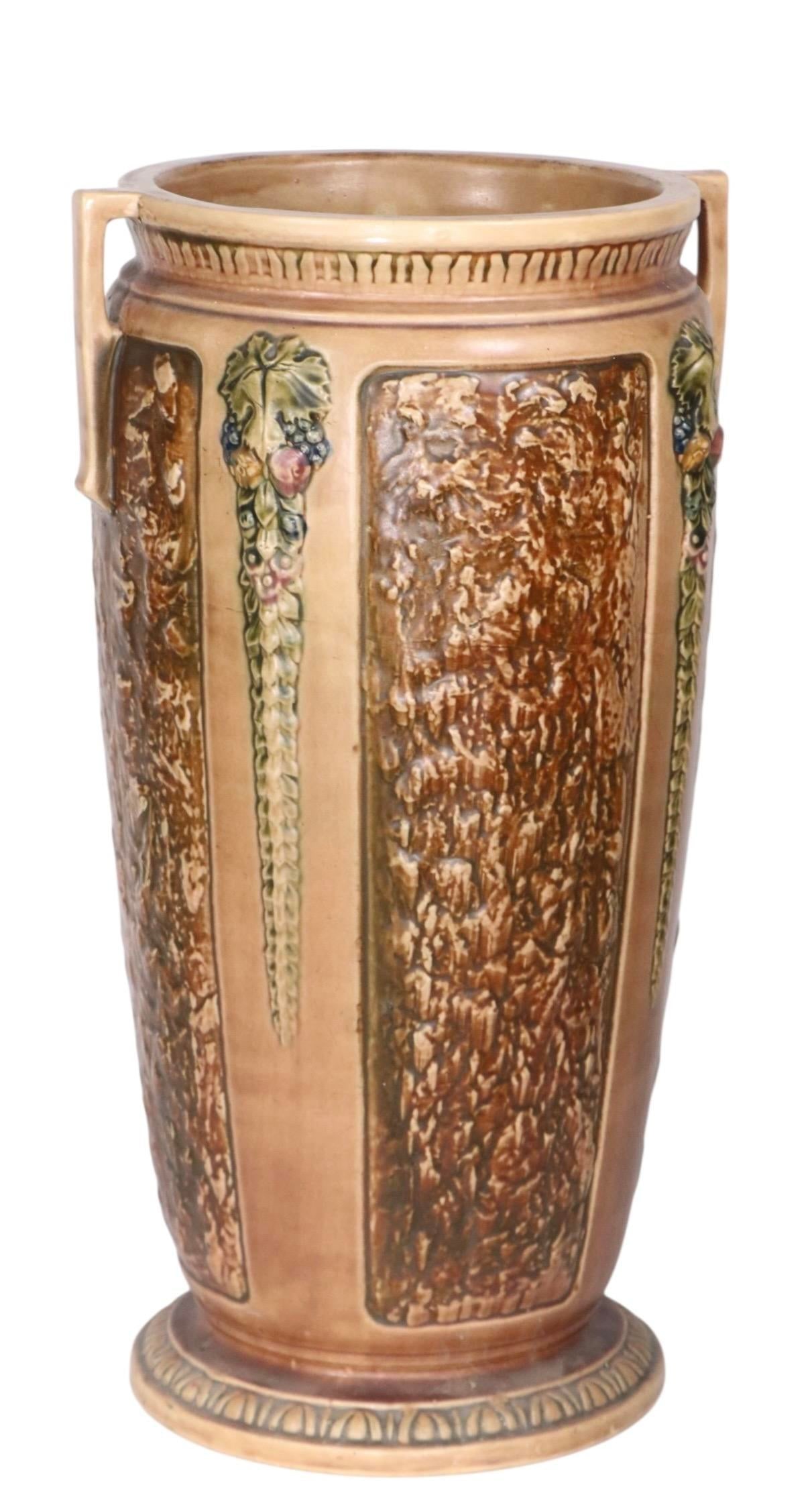 1920s Roseville Pottery Florentine I Umbrella Holder - 8