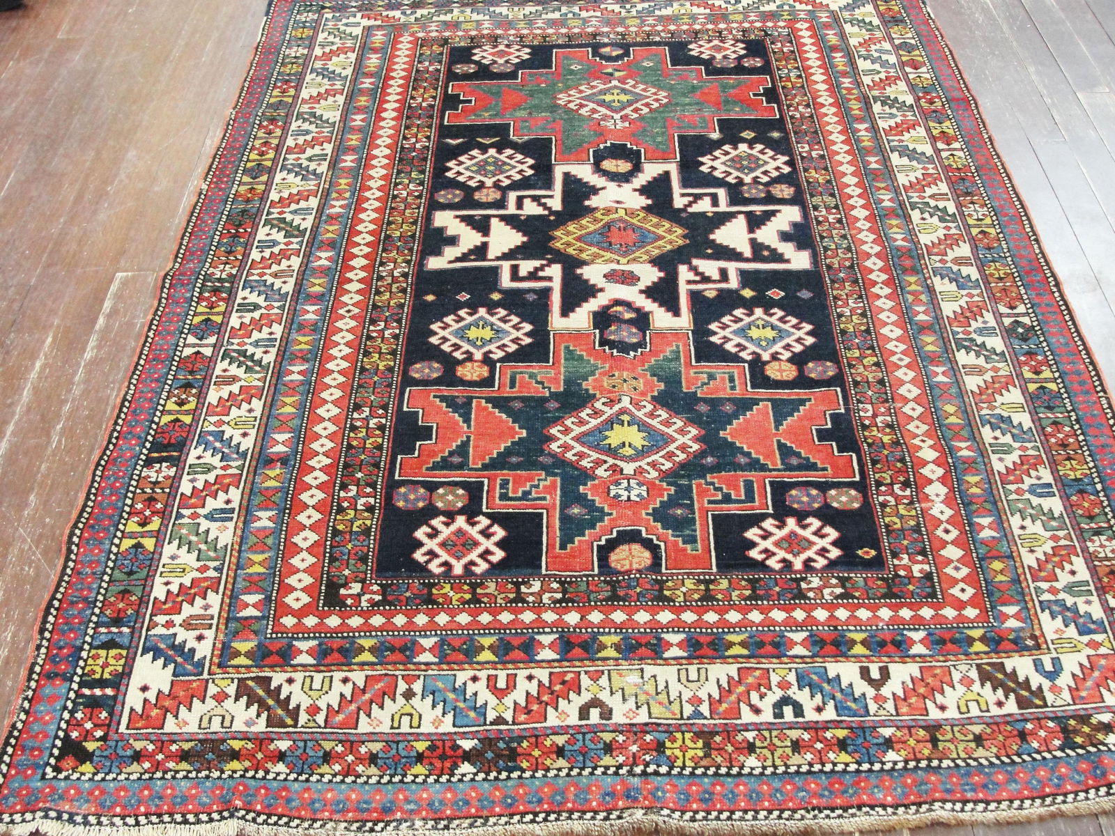 Antique Caucasian Lesghi Star Rug - 6