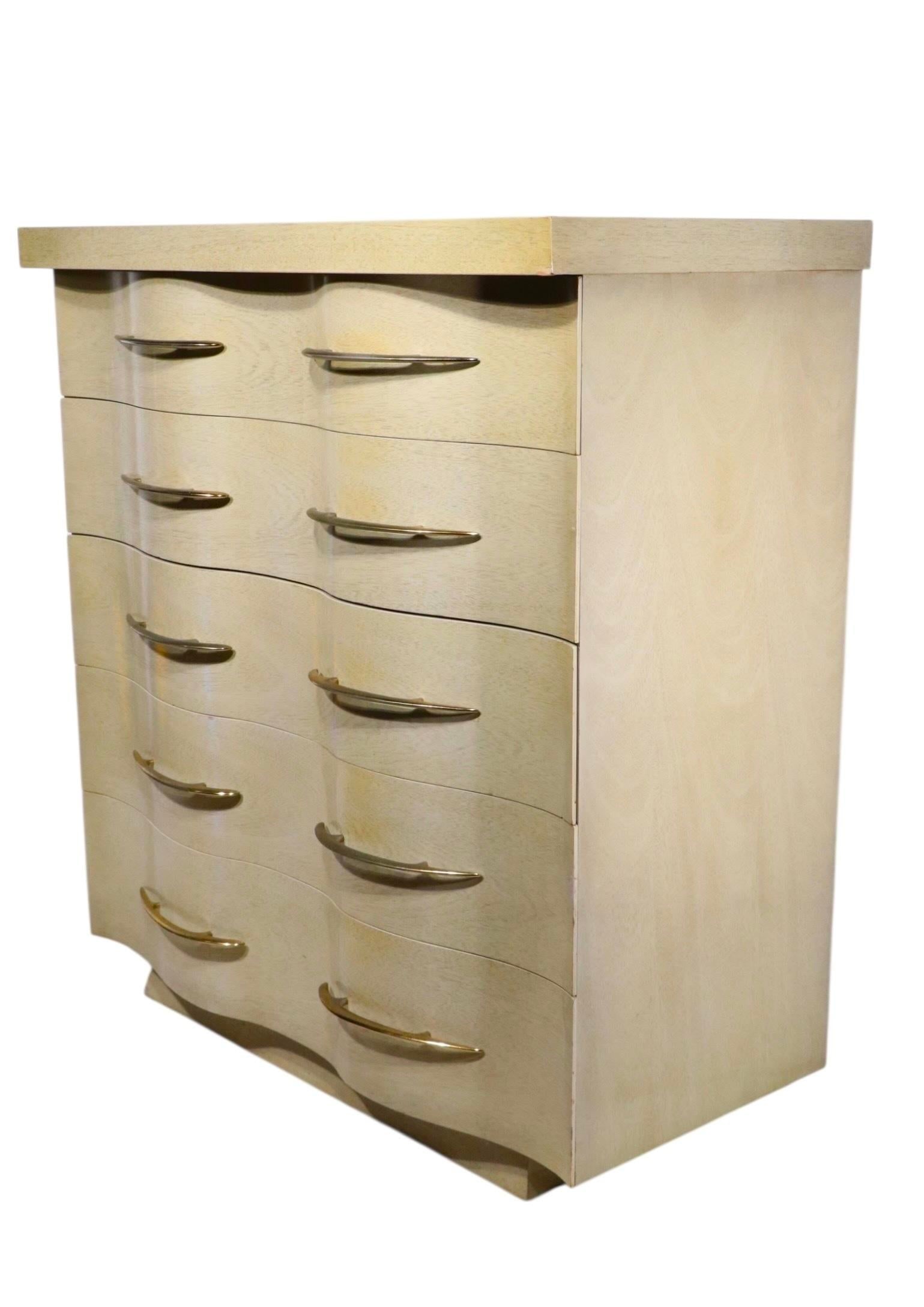 Mid Century Hollywood Regency Style Kent Coffey Five Drawer Chest the Parkdale Series Circa 1950/60' - 4