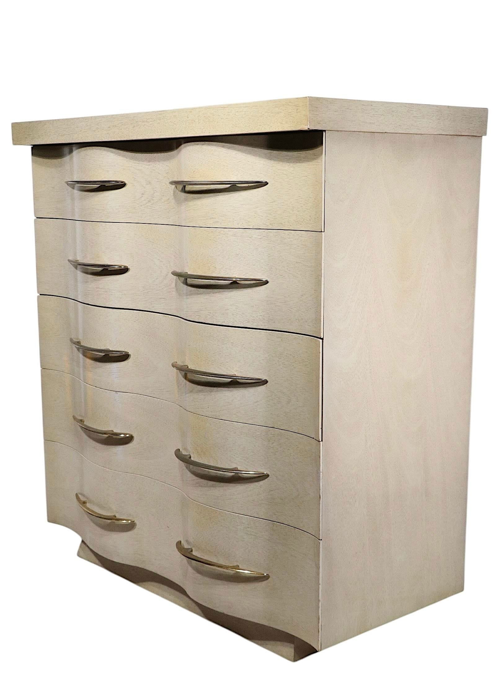 Mid Century Hollywood Regency Style Kent Coffey Five Drawer Chest the Parkdale Series Circa 1950/60' - 7