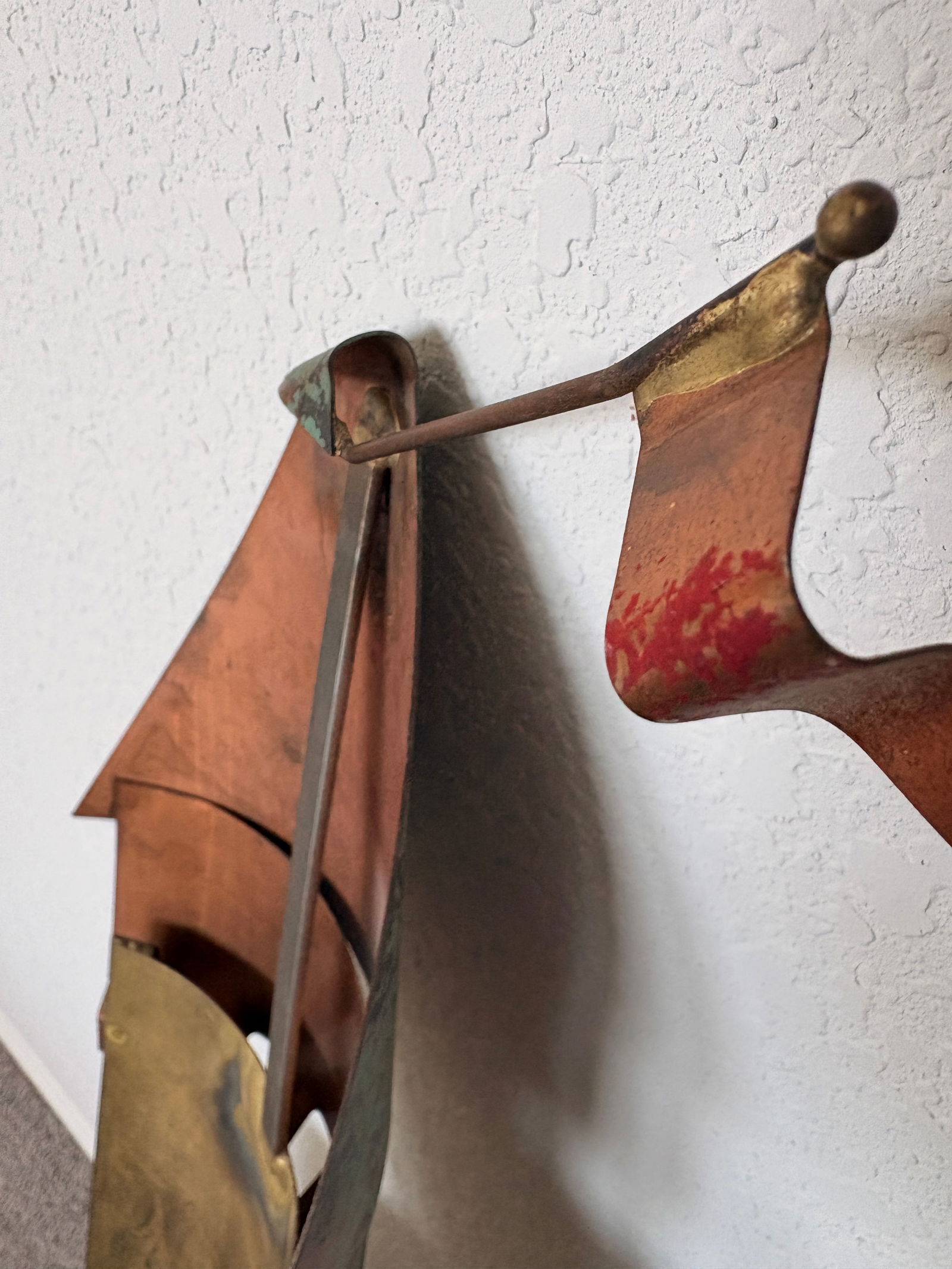 1970s Signed Curtis Jere Mid-Century Modern Fantastical Tower Village Wall Sculpture, Copper & Brass - 10