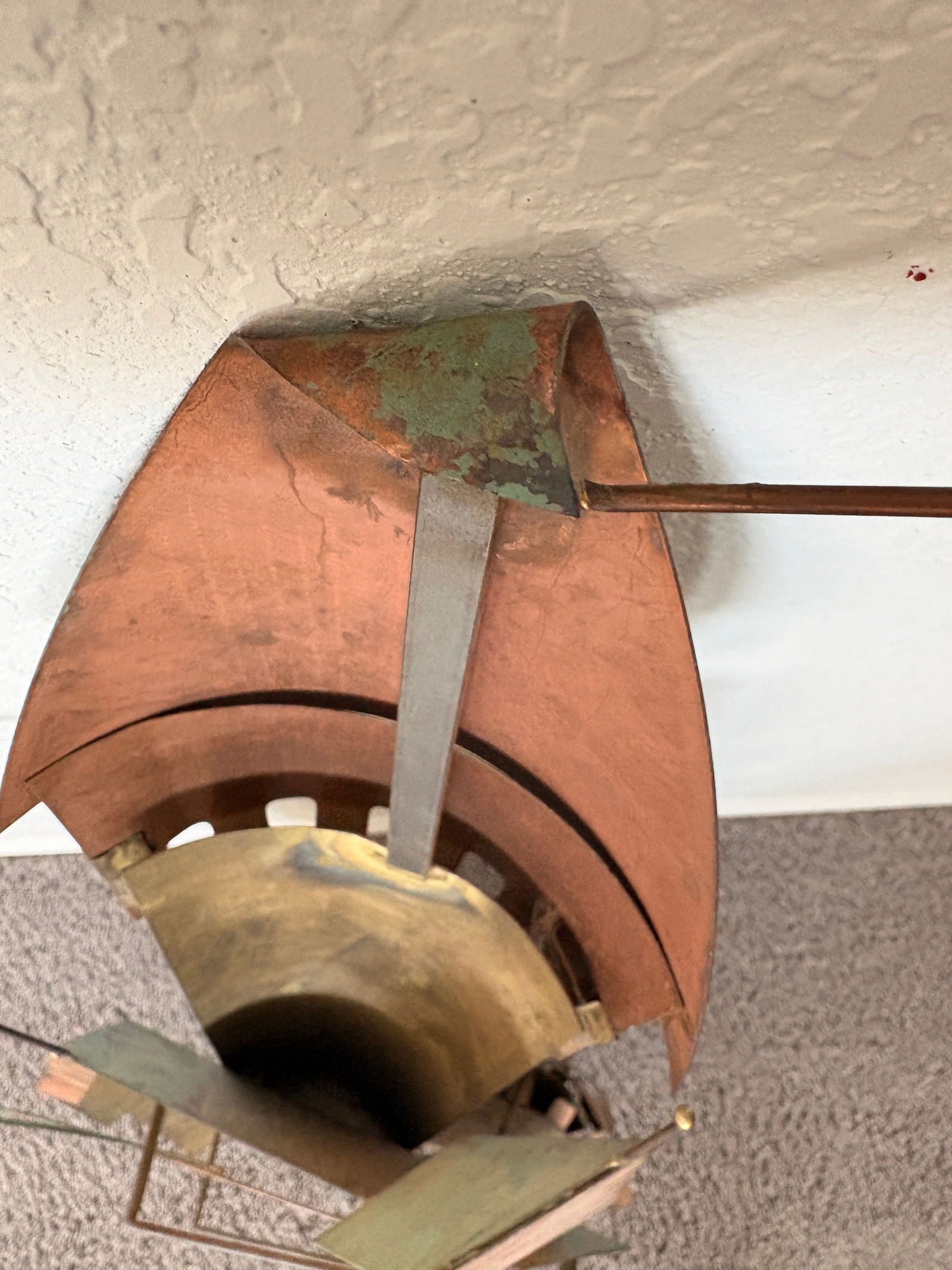 1970s Signed Curtis Jere Mid-Century Modern Fantastical Tower Village Wall Sculpture, Copper & Brass - 7