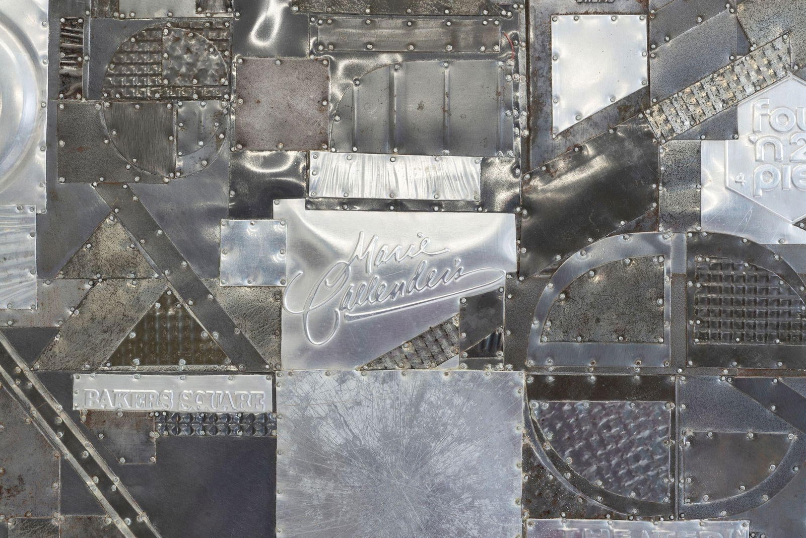 Max Neufeldt Aluminum Collage – Assemblage Sculpture 1985 - 4