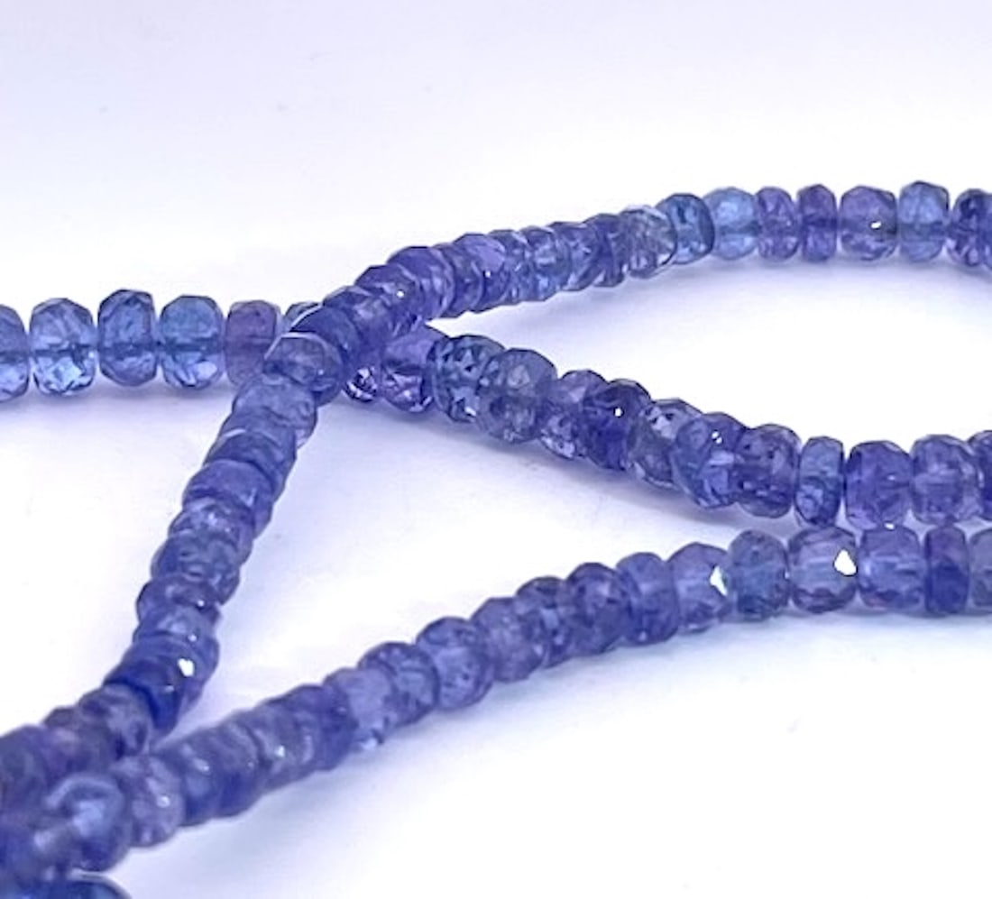 Tanzanite Beads on Chain Silver - 4