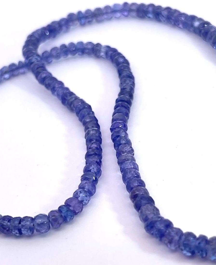 Tanzanite Beads on Chain Silver - 5