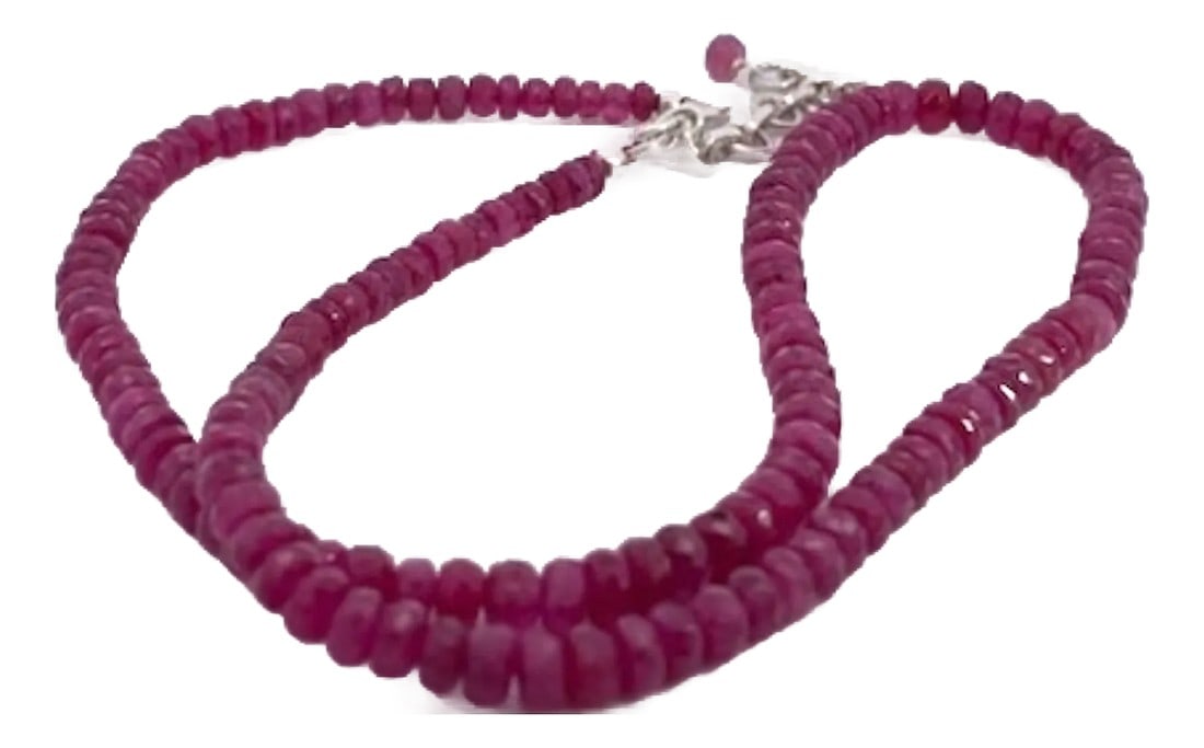 Ruby Beads on Silver (1 of 9)