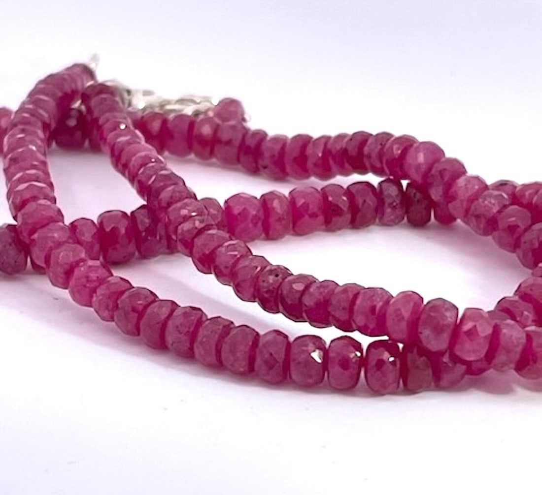Ruby Beads on Silver - 4