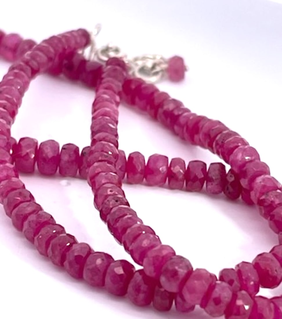 Ruby Beads on Silver - 6