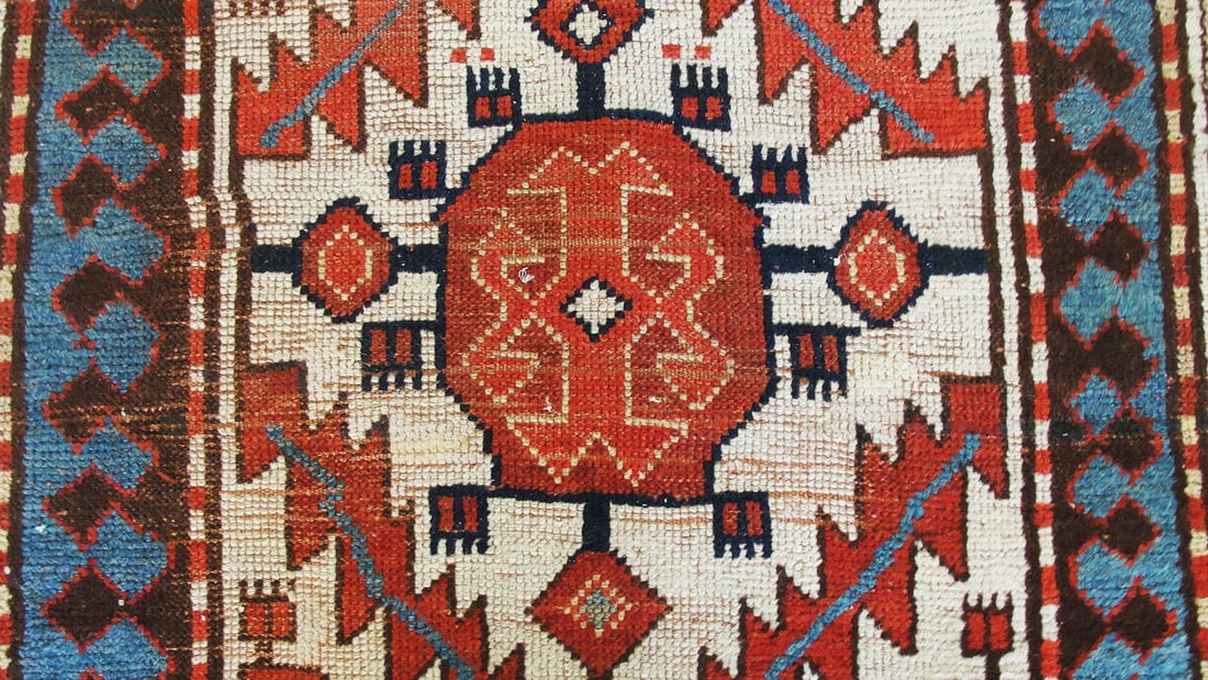 Antique Kazak/ Caucasian Runner, 3'10" X 11'1" - 3