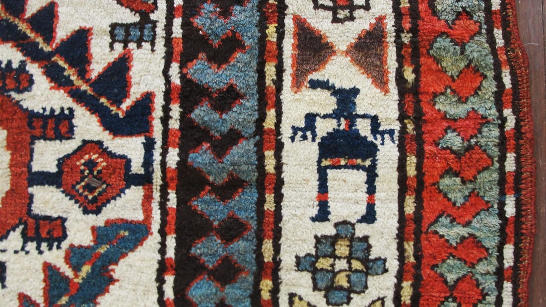 Antique Kazak/ Caucasian Runner, 3'10" X 11'1" - 4