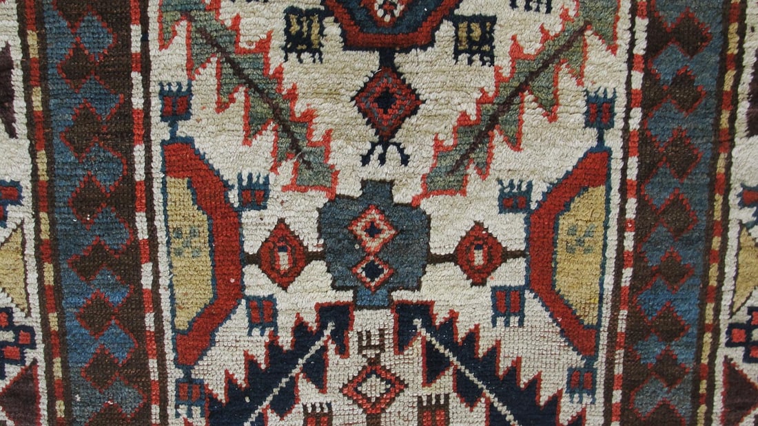 Antique Kazak/ Caucasian Runner, 3'10" X 11'1" - 6