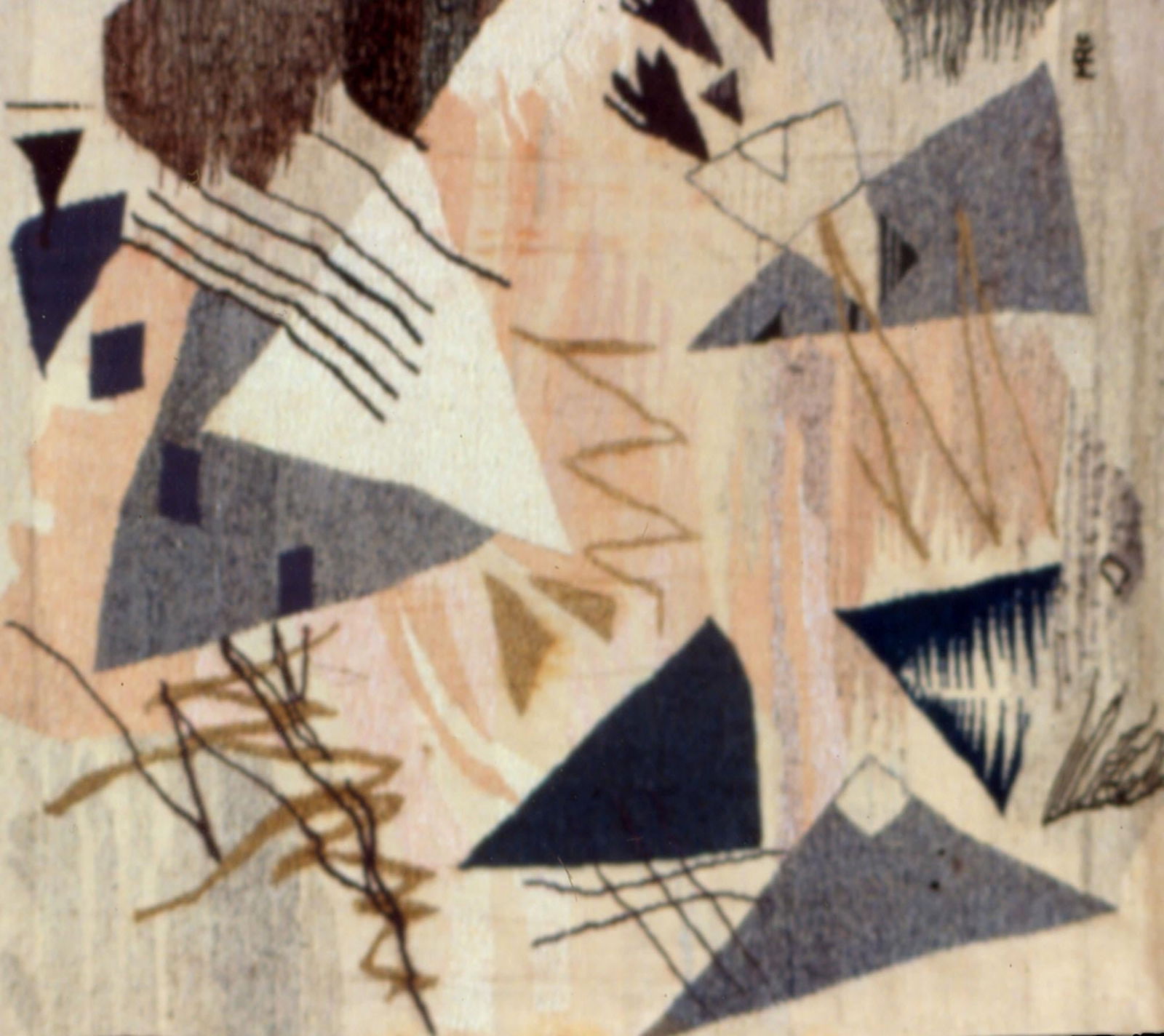 Triangle Iii: Law of Three Hand Woven Tapestry Series 1990 - 3