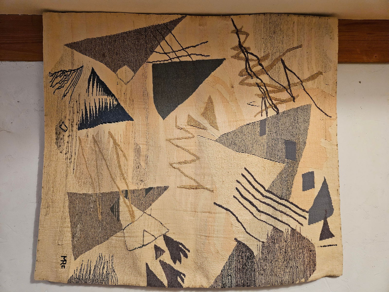 Triangle Iii: Law of Three Hand Woven Tapestry Series 1990 - 4