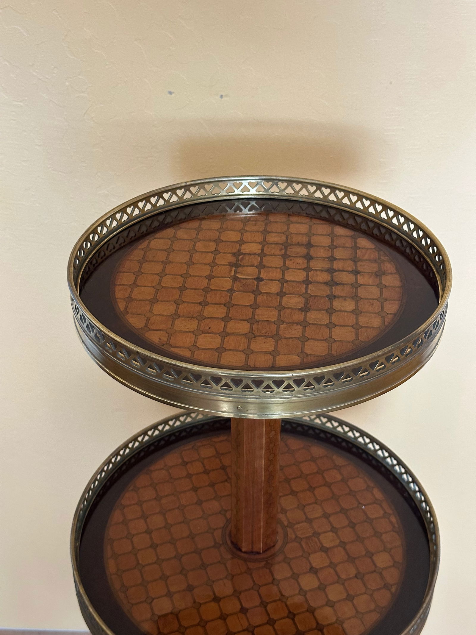 Antique Louis XVI Style Round Three Tier Gueridon - 2