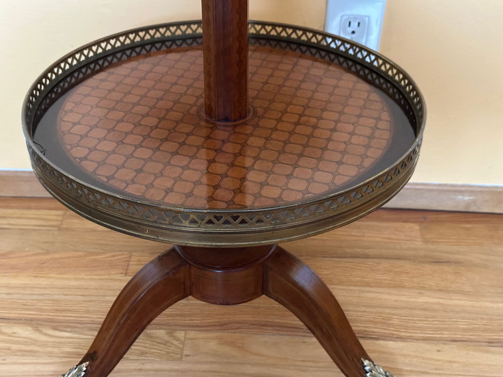 Antique Louis XVI Style Round Three Tier Gueridon - 5