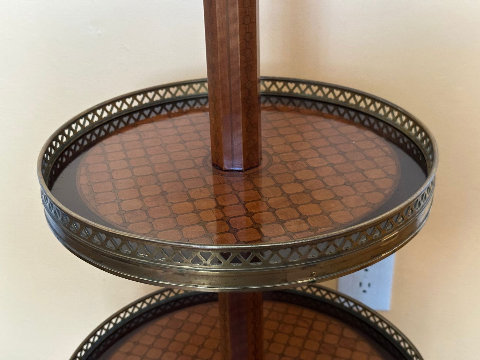 Antique Louis XVI Style Round Three Tier Gueridon - 6