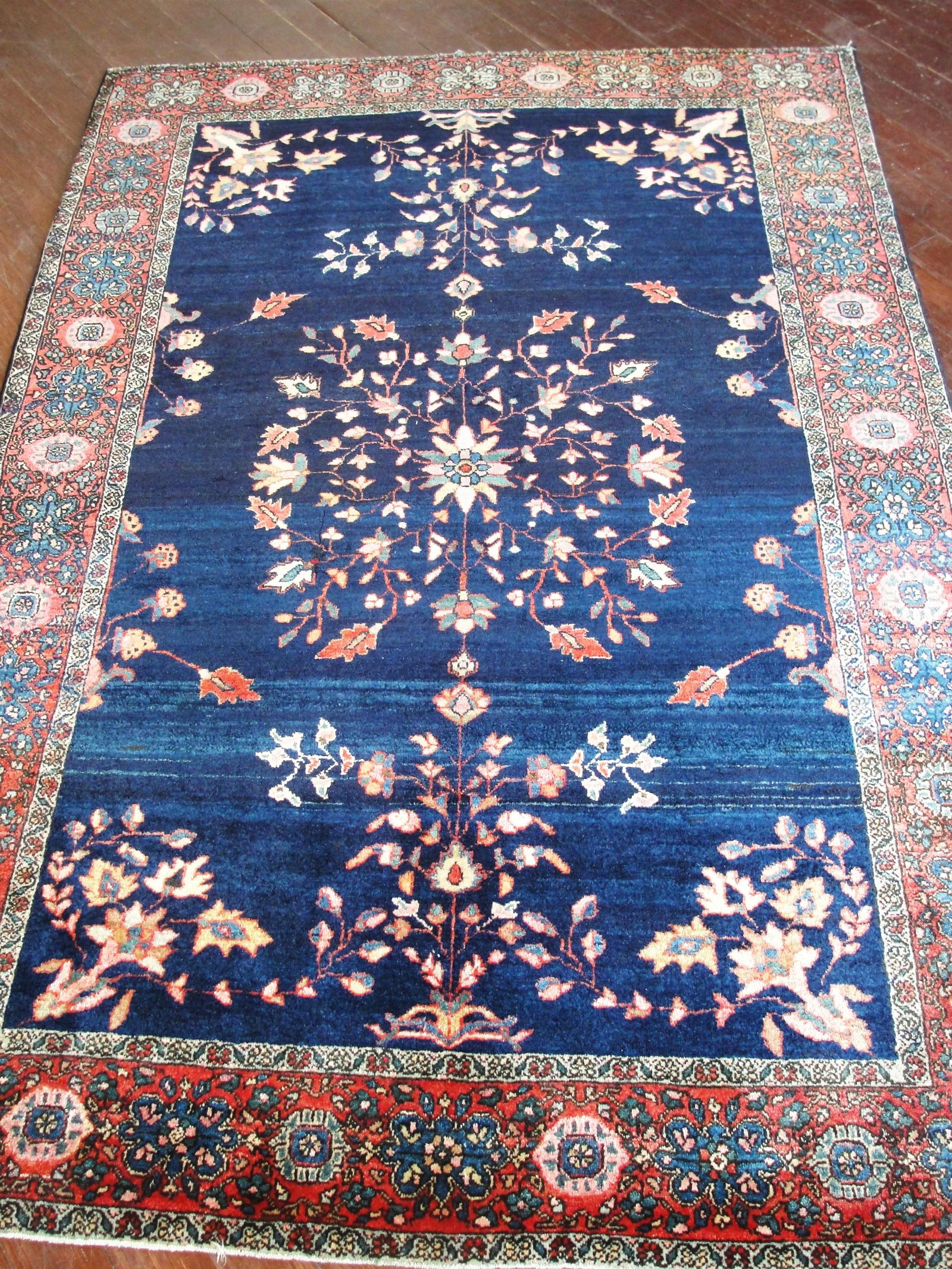 Antique Super Fine Feraghan Sarouk Rug, 3'1" X 4'8" - 3