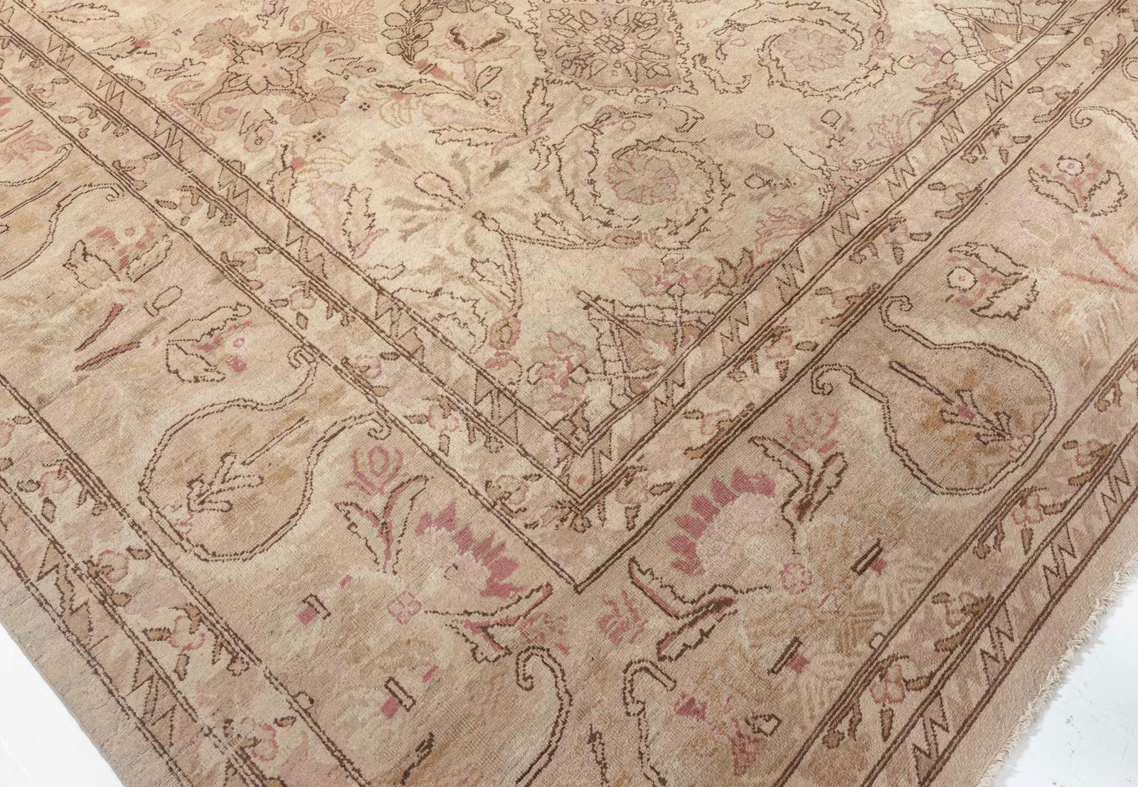 Fine Antique Indian Amritsar Handmade Carpet - 3