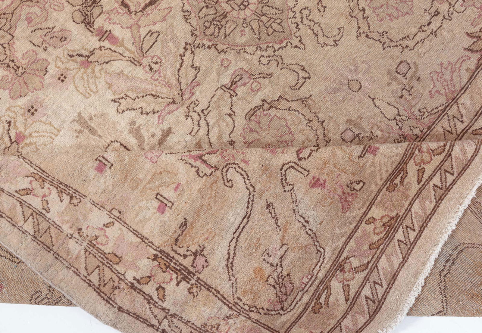 Fine Antique Indian Amritsar Handmade Carpet - 5