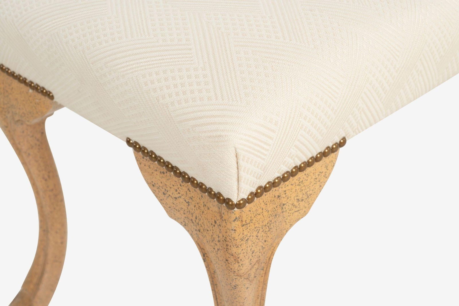 Pair of William Switzer Stools, Circa 1985 – Maple Hoof-Foot Bases & Diamond-Print Upholstery - 6