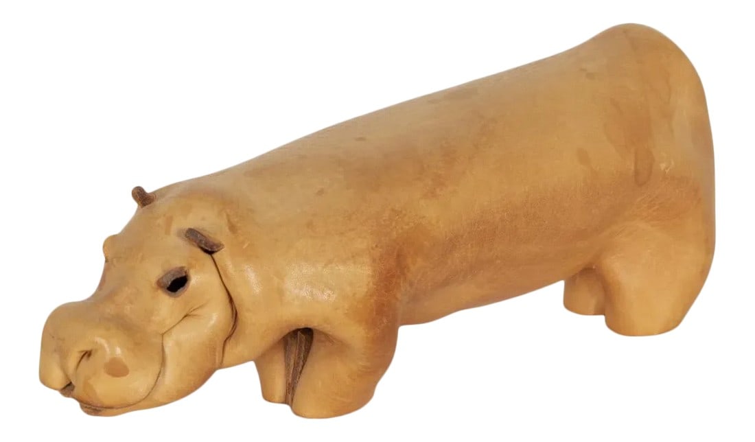 1960s Leather Hippo by Deru (1 of 13)