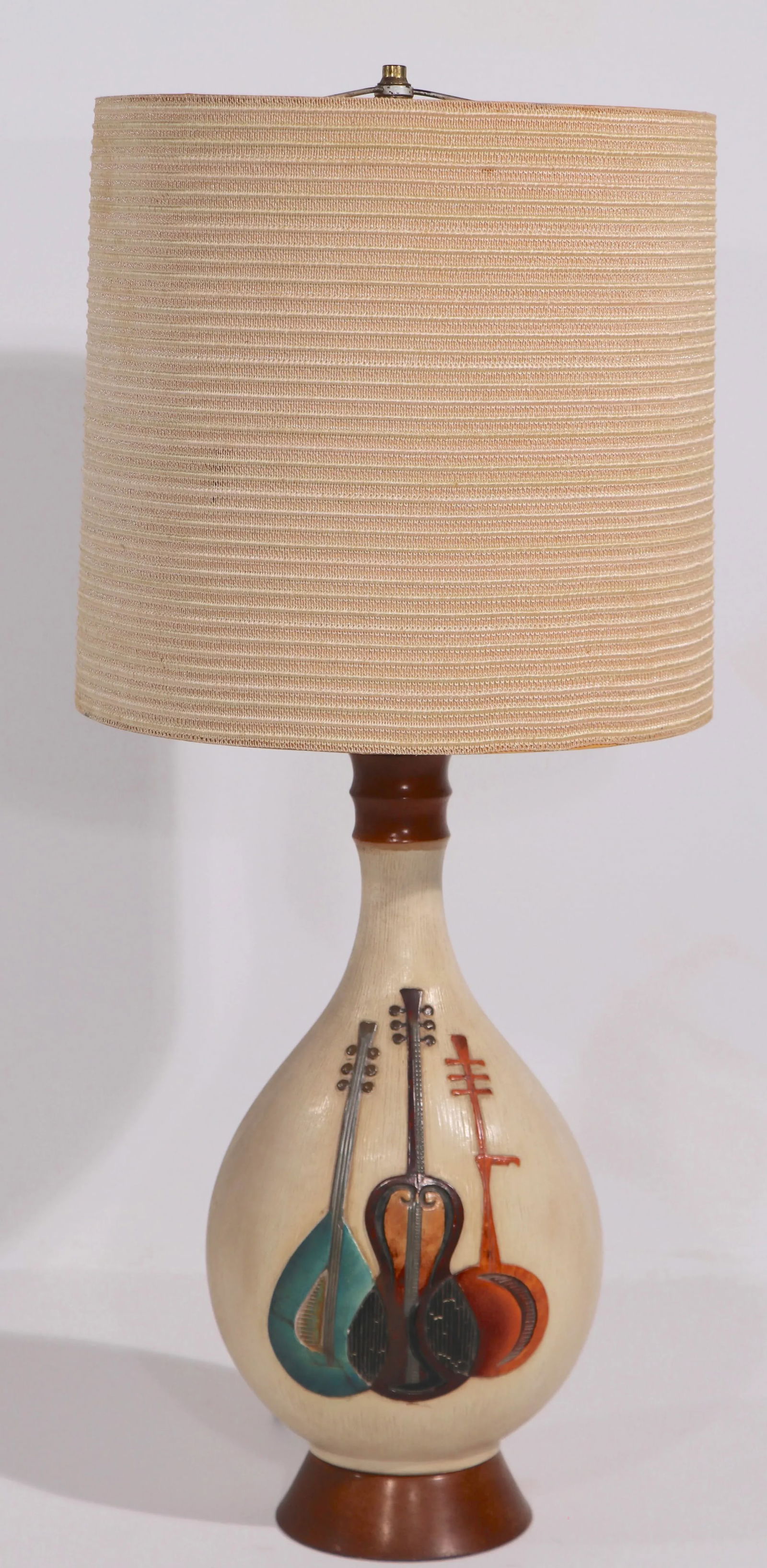 Mid Century Music Theme Table Lamp by Fourtune Lamp 1960 - 13
