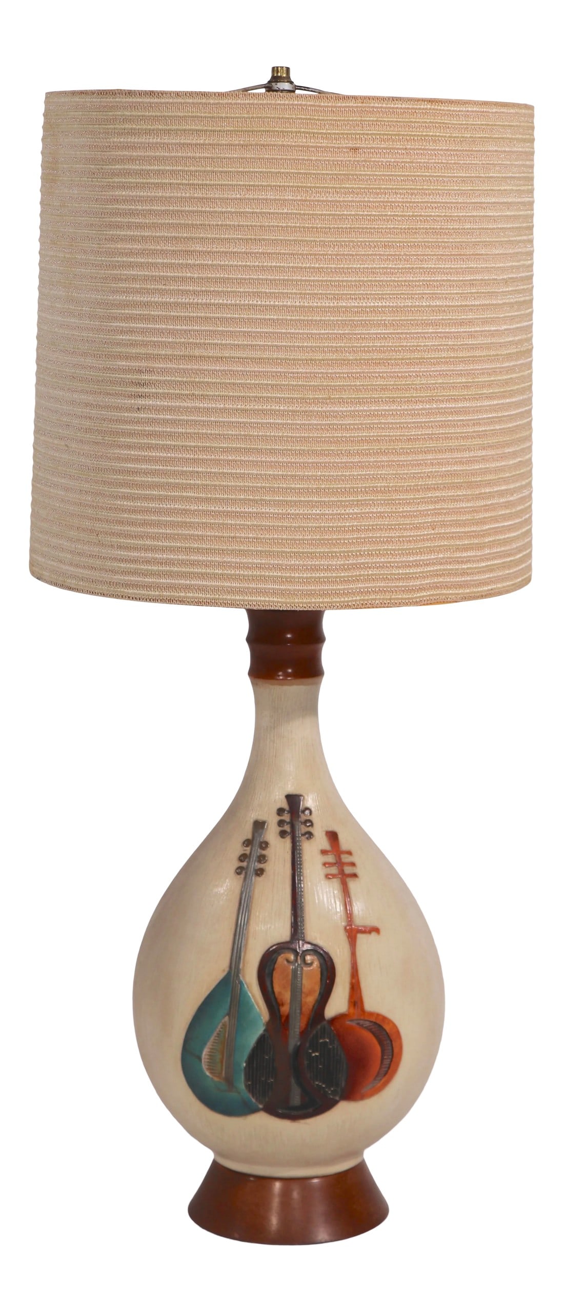 Mid Century Music Theme Table Lamp by Fourtune Lamp 1960 (1 of 13)