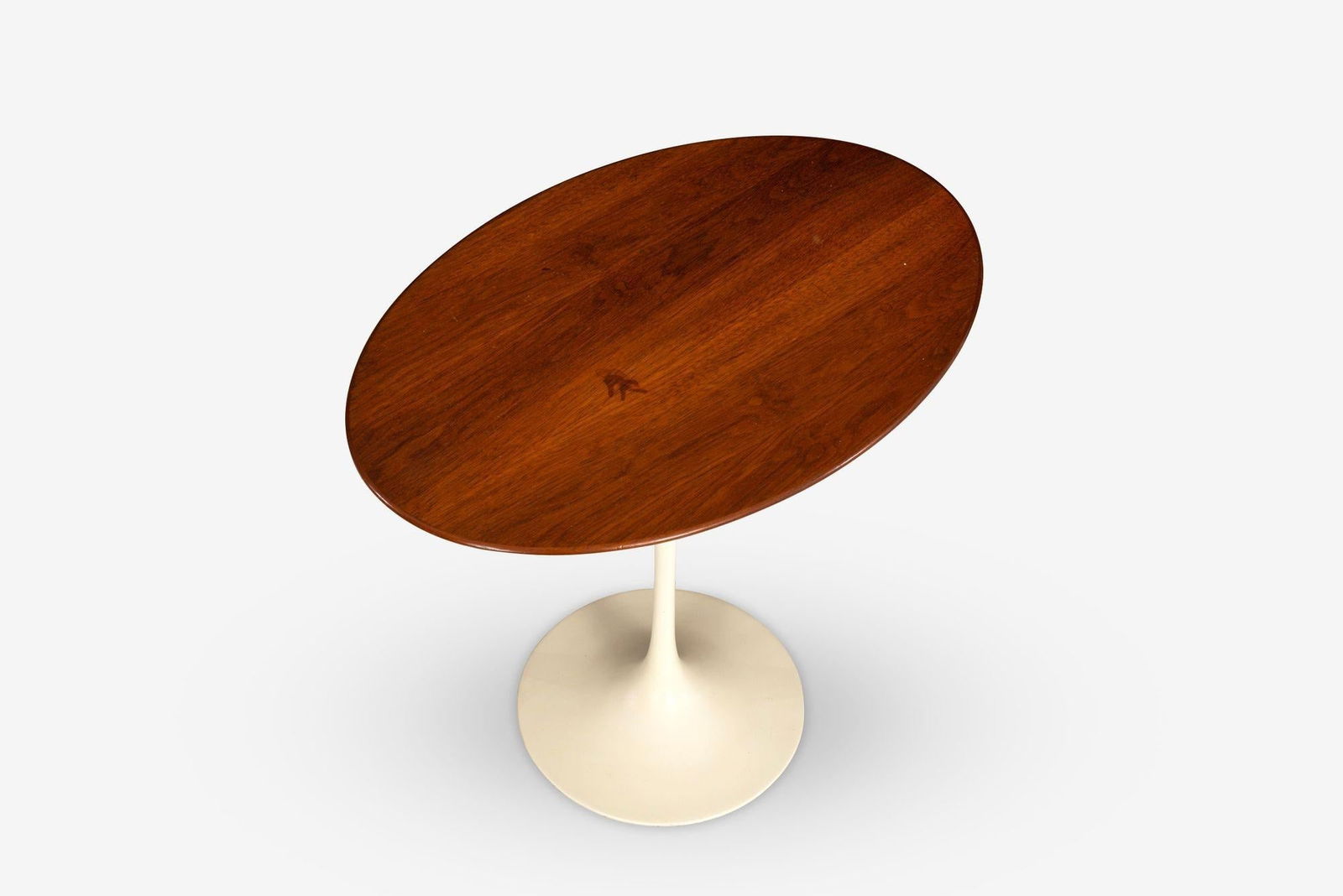 Saarinen Elliptical Tulip Side Table, 1960c – Oiled Walnut Tops & Cast-Iron Base - 5