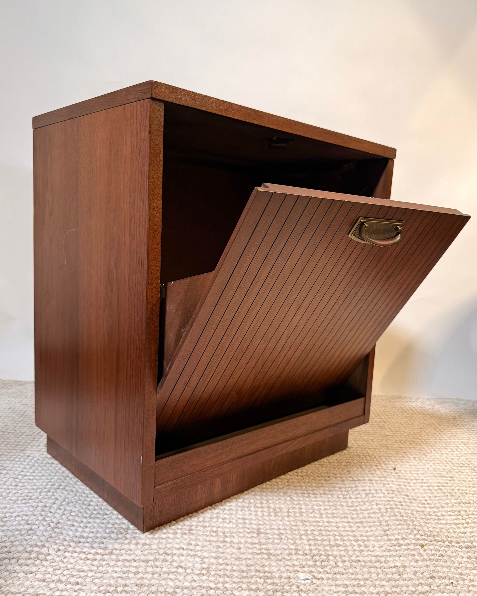 1960s Mid-Century Lane Walnut Record Cabinet, Drop-Front (1963) - 2