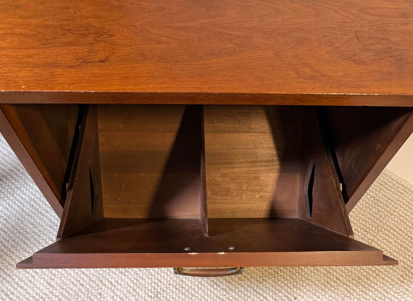 1960s Mid-Century Lane Walnut Record Cabinet, Drop-Front (1963) - 3