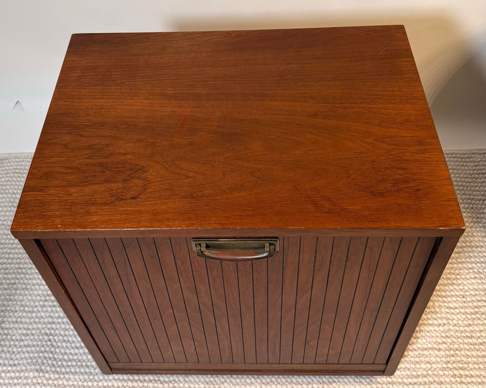 1960s Mid-Century Lane Walnut Record Cabinet, Drop-Front (1963) - 5