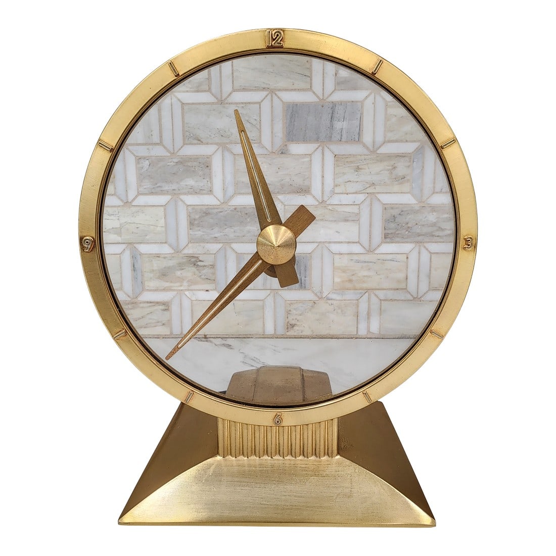 Mid 20th Century Modern Jackson Mystery Clock: Awesome and fascinating Clock made from Brass and Glass. Tested for 1 hour and it works great. Perfect for the office. All original with minor flaws if any. As always, your Home Inspirations