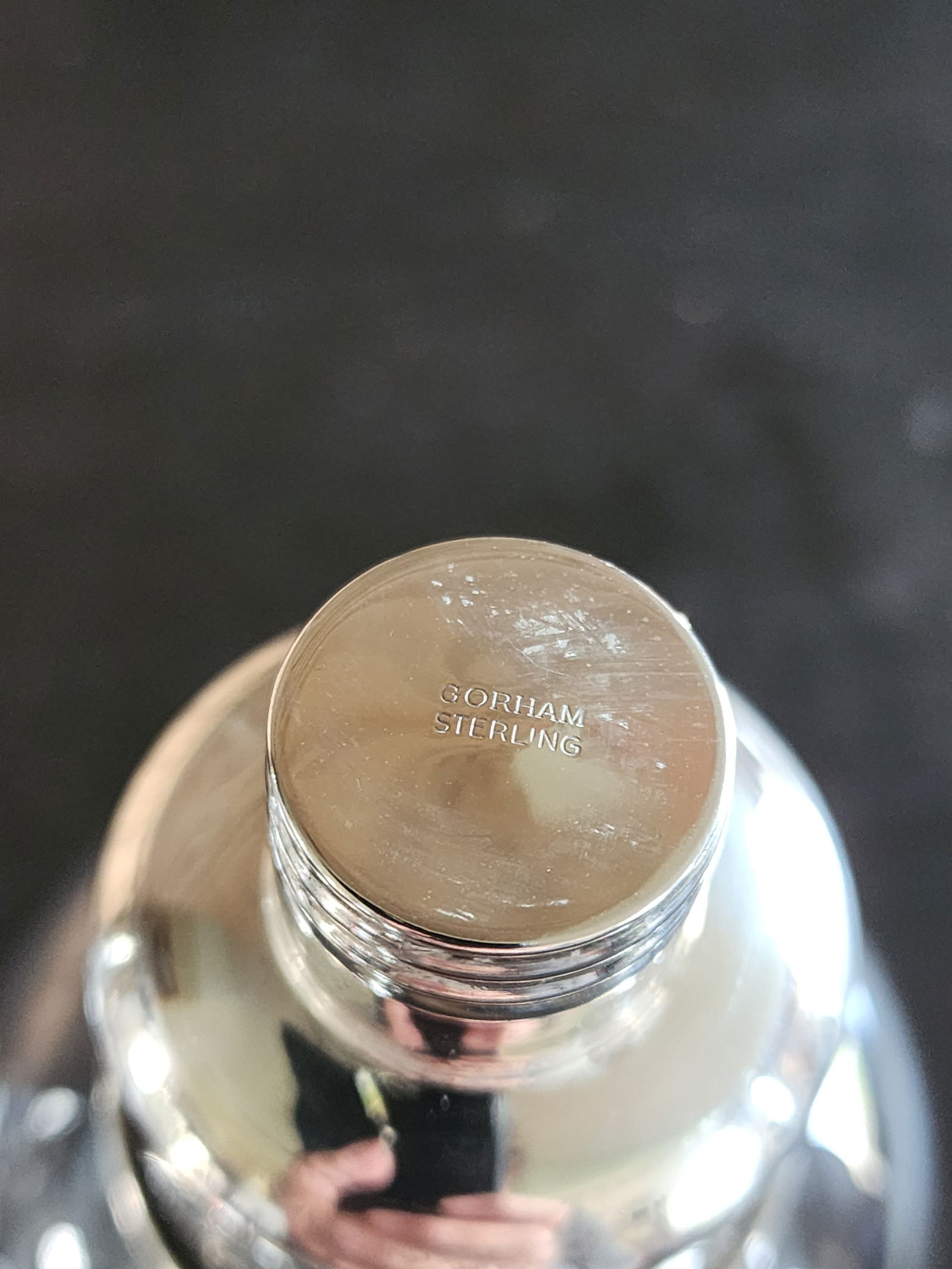 1970s Gorham Sterling Silver Candle Sticks With Etched Glass Hurricane Shades - a Pair - 4